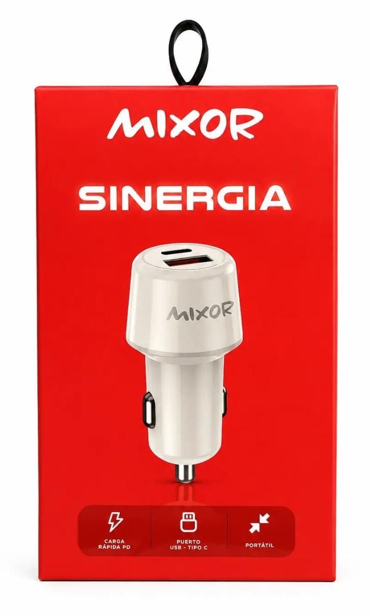 CARGADORPARA AUTO MIXOR SINERGIA 50W PUERTO USB+C
